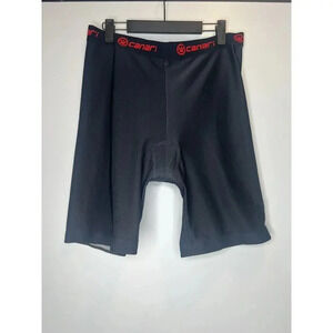 CANARI MEN'S SIZE XXL BLACK GEL BRIEF PADDED SHOCK ABSORBING CYCLING SHORTS 2XL